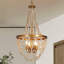 Lustre empire unique / remarquable à 4 lumières avec accents perlés-1802341942