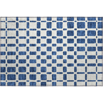 Premium Machine Washable Prisco Navy Rug