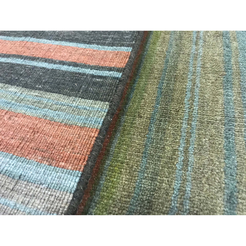Hand-Knotted High-Quality Orange Area Rug