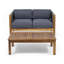Ensemble de causeuse et de table basse pour patio, ensemble de meubles de patio avec coussin