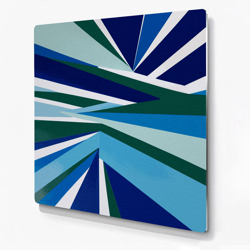 Hard Edge 40 Blue Metal Wall Art