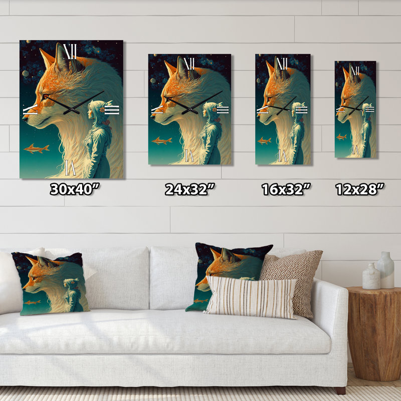 Jeleah - Horloge murale animaux, Moyen
