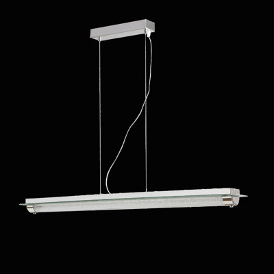1 - Light Polished Chrome/San Diamond LED Single Pendant