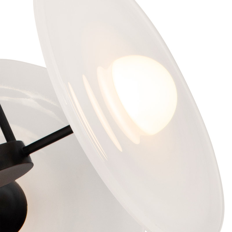 Vintage Brass and Glossy Opal Glass LED Pendant Light