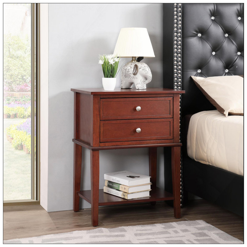 Stylish Nightstand, Cherry