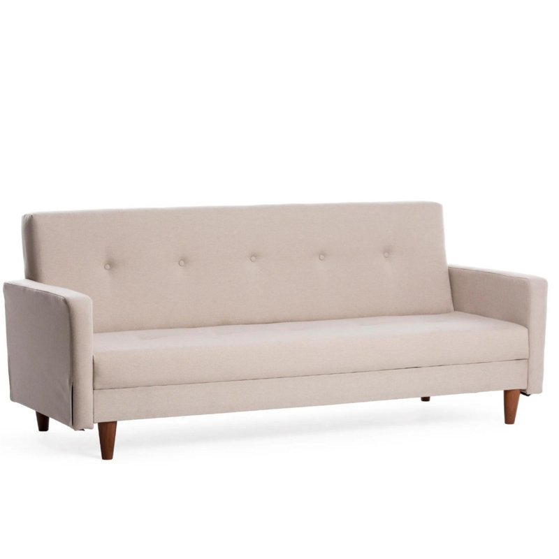 Allinson 200cm Upholstered Sofa Bed, Cream