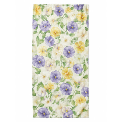 Custom Name Retro Wildflower Beach Towel Sand Resistant Microfiber Vacation Towel, 50 x 60 in
