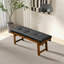 Banc Lucia en similicuir noir
