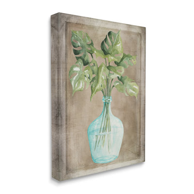 «Monstera Leaves», vase en verre en pot plante d'intérieur par Cindy Jacobs