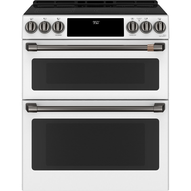 Front Control Induction Range Handle Kit, Brushed Black