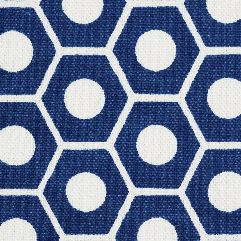Tissu Schumacher x Studio Bon Queen B, Bleu marine