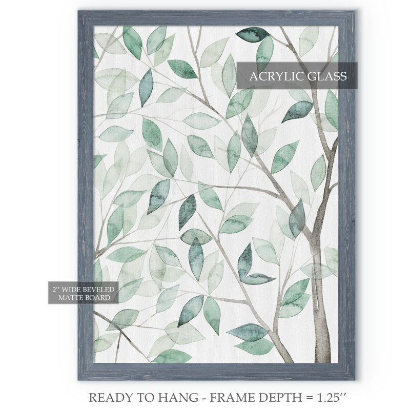 «Leaf Lace II» par Paul Cezanne - reproduction d'art encadrée, H 24 po x l 18 po x P 1,25 po, Cadre de toile gris