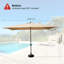 Parasol de patio rectangulaire avec manivelle (base non incluse)-276179571