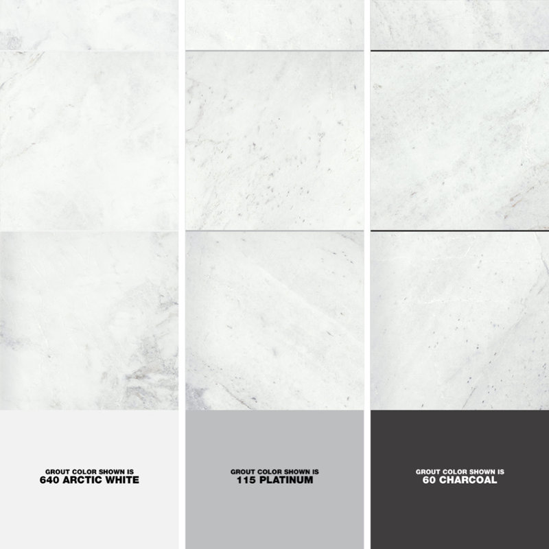 Kalta 24" x 24" Natural Stone Singular Floor Use Tile, Bianco
