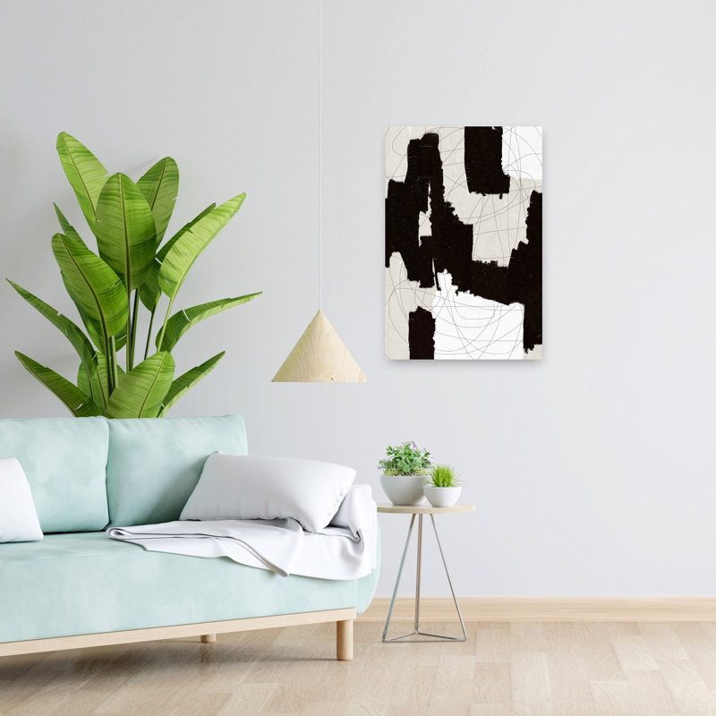 Chaotic Harmony Abstract Contemporary Wall Art Print 1 Piece Wrapped Canvas Wall Art