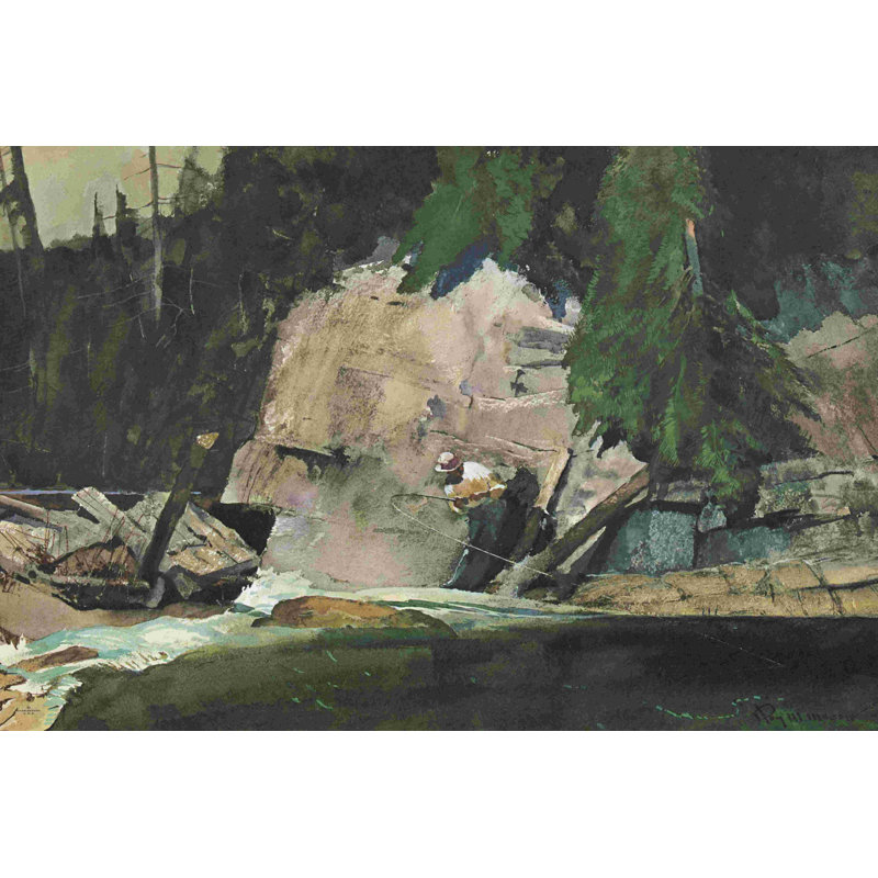 " Fishing Retreat IV " by Roy M. Mason Painting Print, 8" H x 12" W  