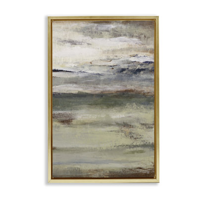 Cadre flottant Earthy Abstract Layers, design par Lanie Loreth