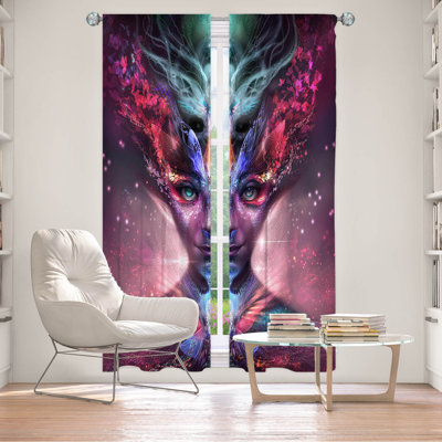 Paire de rideaux occultant et isolant avec passe-tringle Delaughter