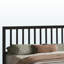 Grand lit plateforme avec cadre en bois noir Saxton, H 47,04 po x l 66,06 po x L 84,32 po