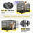 Black Folding Metal Dog Crate With Removable Tray, Escape-proof Cage Kennel With Lockable Wheels And Sturdy Locks-1487222733