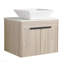 Meuble-lavabo flottant de 36 po au design moderne avec lavabo d'art en céramique, dalle de pierre plate blanche et petites tablettes de rangement, porte à fermeture douce-1051477196