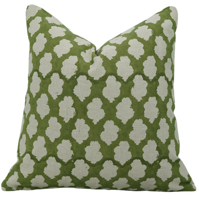 Fabdivine pillow cover with floral design boho home accent soft throw pillowcase living room ruatic block print Pillow Case( Badal )