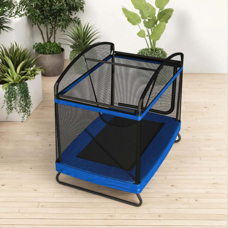 Trampoline carré d'extérieur carré 4 * 6Ft pour enfants adultes long trampoline rectangulaire