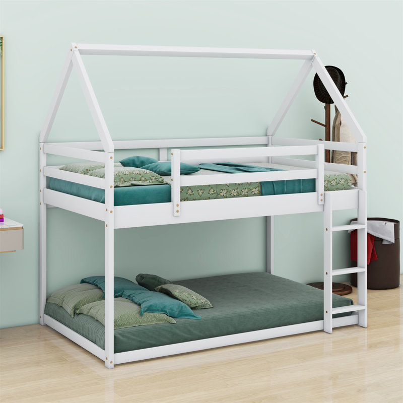 Claire Kids Twin Over Twin Bunk Bed, White