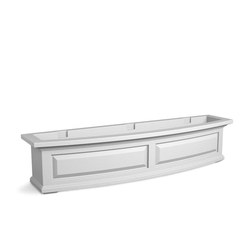 Boîte à fenêtre avec arrosage mural Mayant Nantucket, Blanc, H 10 po x l 48 po x P 11,5 po