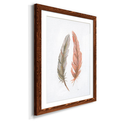 Plumes douces - Reproduction d'art sur papier encadrée