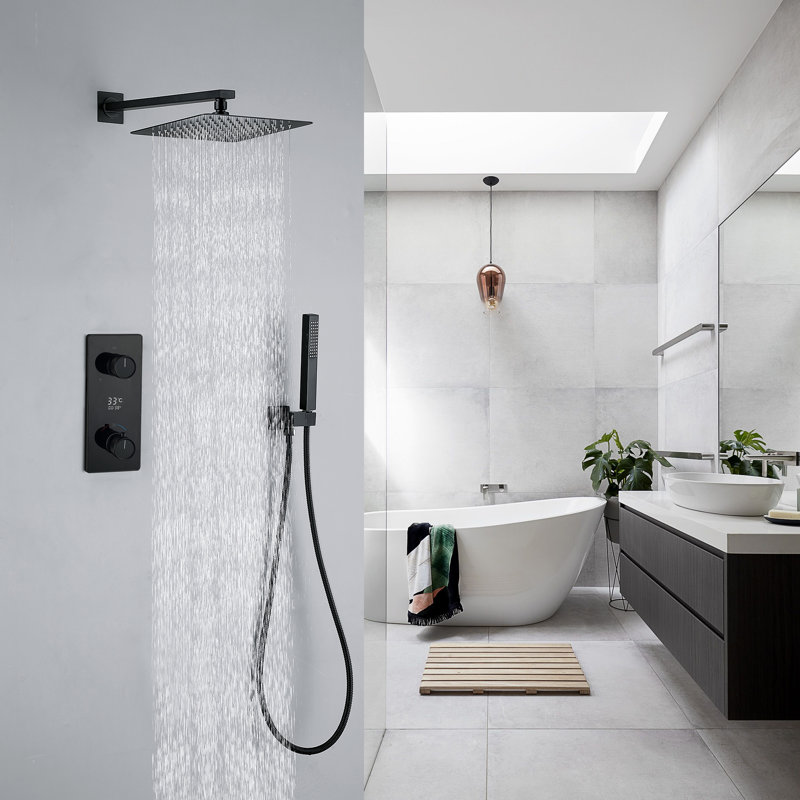 Thermostatic Complete Shower System with Rough in-Valve