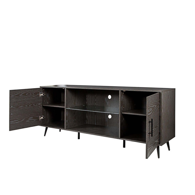 Meuble télé avec meuble télé Mid-Century, Gris antique