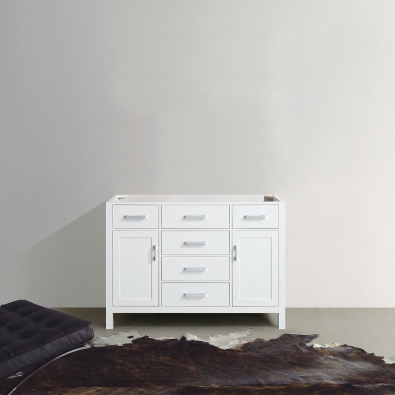Base de meuble-lavabo simple Petrel, Blanc