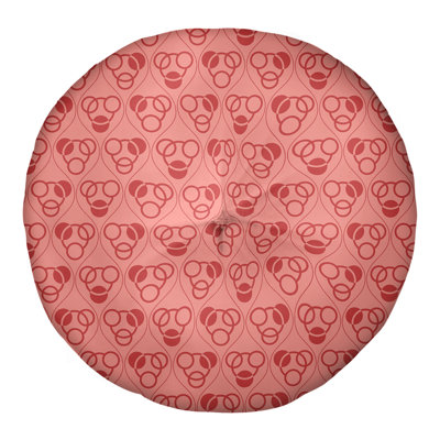 Coussin de sol classique à motif de cercles et de vagues