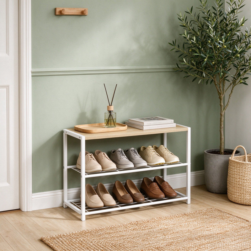 12 Pair Shoe Storage Bench