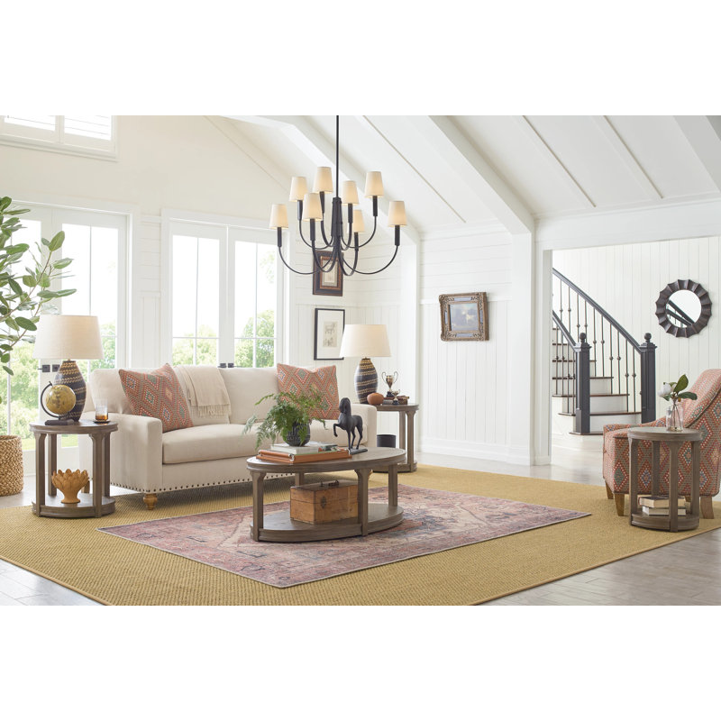 Table de bout ovale, H 24 po x l 18 po x P 18 po