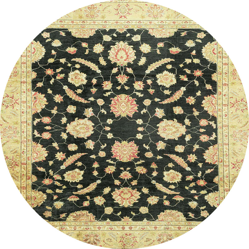 Tapis abstrait moderne 2971, Rond 5 pi