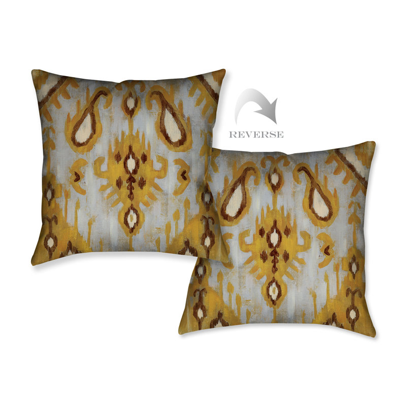 Coussin i Ochre Ikat
