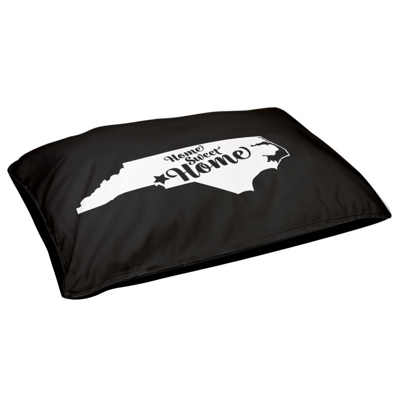 Coussin d'extérieur pour chien Home Sweet, Petit (l 28 po x P 18 po x H 6 po), Noir, Charlotte