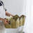3-Pack Distressed Metal Planters Set in 3 Sizes 22x16.7x8.3" 21x16.5x7.3" 18x13.5x7" for Home Decor