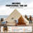 VEVOR Canvas Bell Tent 4-Season Camping Yurt Tent with Stove Jack-97761912-97761911