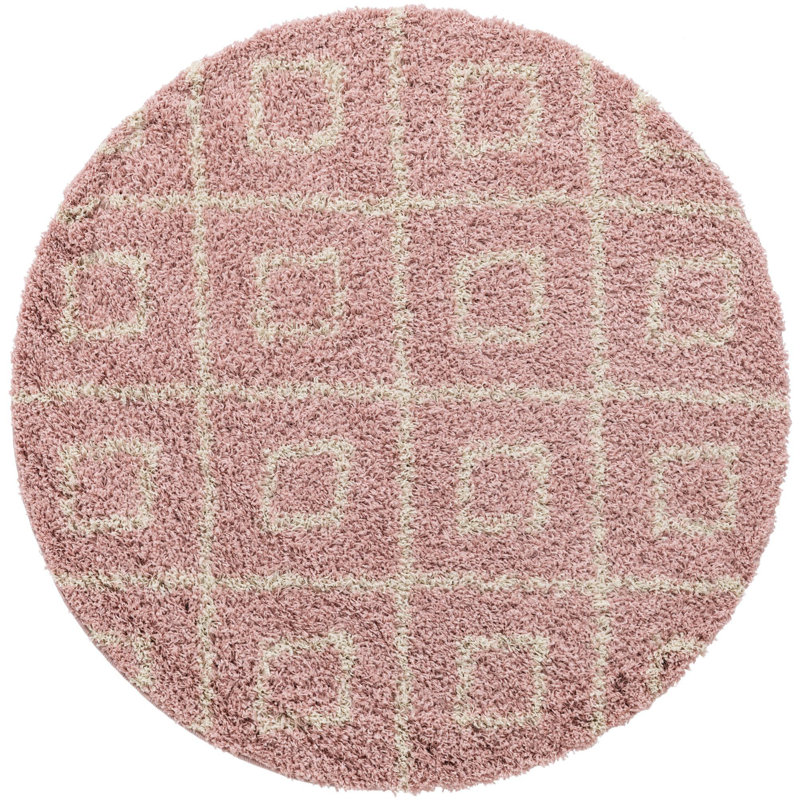 Annehild Geometric Indoor Rug, Round 5'3"