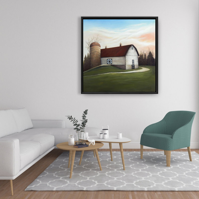 «White Barn» sur toile, H 36 po x l 36 po