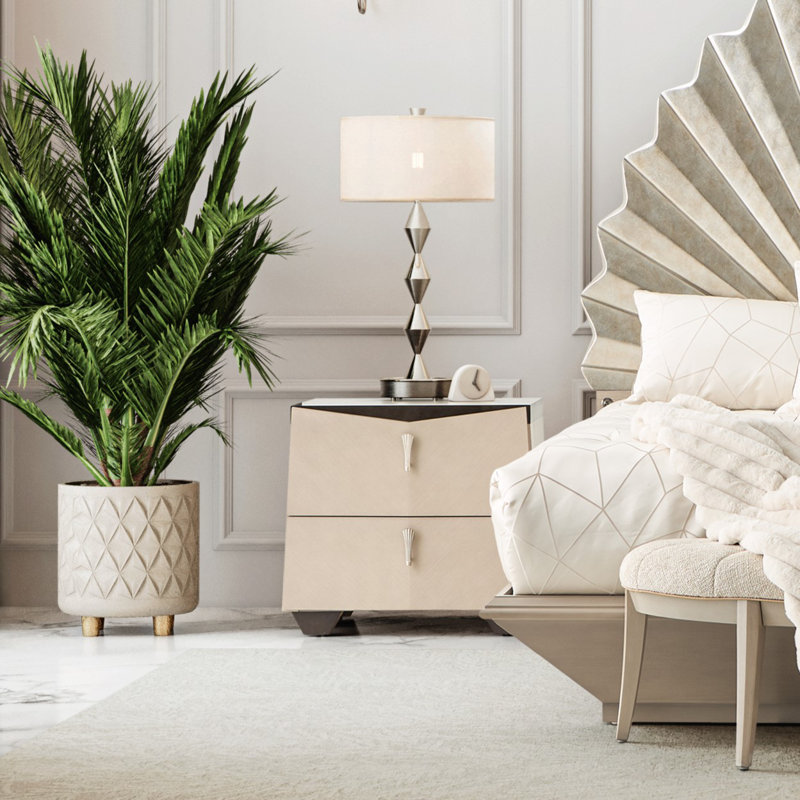 Fantosini Nightstand - Silver Mist