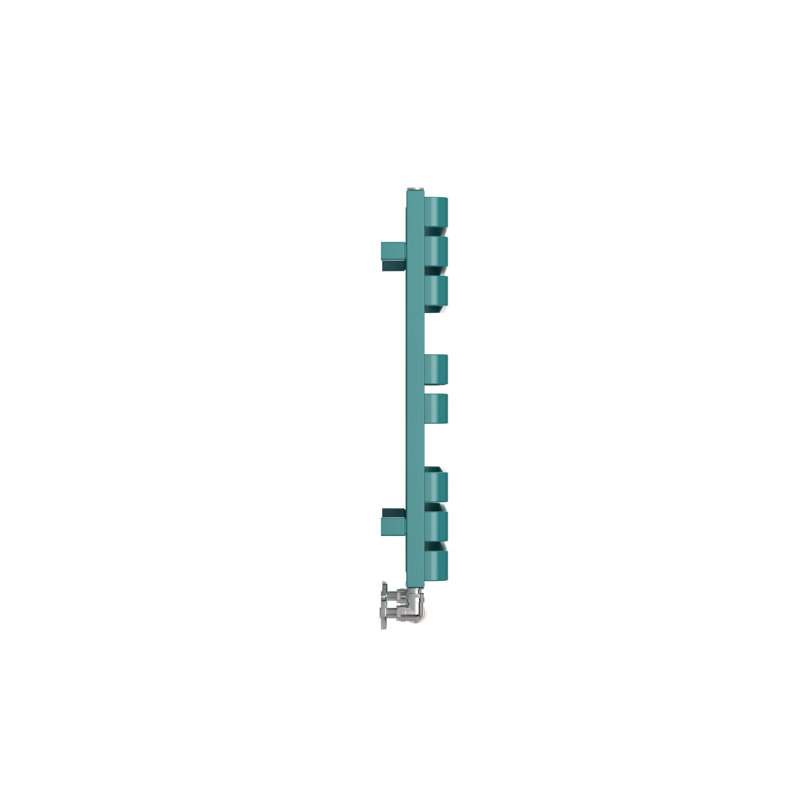 Warp T Bold Heated Towel Rail, Teal, 65.5cm H  x 50cm W x 11.2cm D