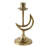 9" H x 5" W Gold Crescent Moon Taper Holder