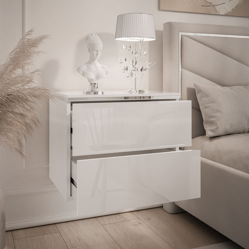 50cm W Manufactured Wood Bedside Table