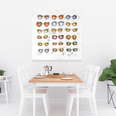 Lunettes de soleil pour femmes - Élégant décor de chambre à coucher sur toile