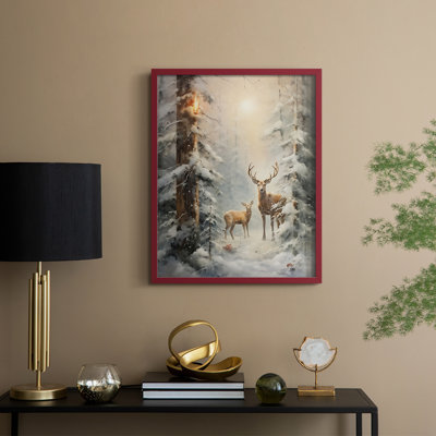Christmas Holiday Art DCXCI Framed Print - Solid Wood