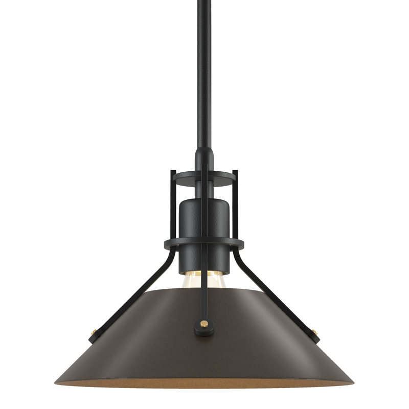Henry 1 - Light Single Cone Pendant, Black, Bronze